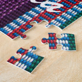 Puzzle Texte traditionnel de coutume d'armure de tissu du (Côté)