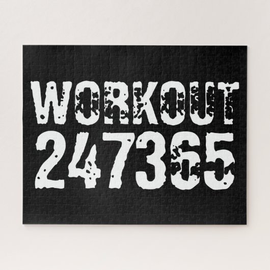 Puzzle Texte usé et rayé Workout 247365 blanc (Horizontal)