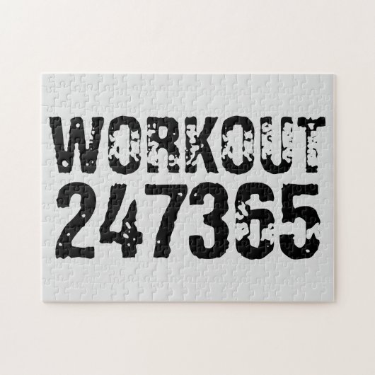 Puzzle Texte usé et rayé Workout 247365 noir (Horizontal)