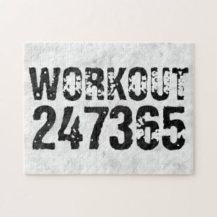 Puzzle Texte usé et rayé Workout 247365 rustique