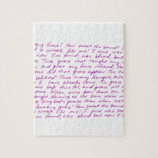 Puzzle Textes manuscrits de grâce extraordinaire (Vertical)