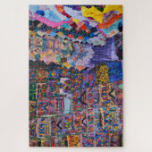 Puzzle Textile Wall Explosion of Color (Vertical)