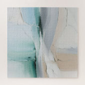 Puzzle Texture Abstrait Turquoise Blanc (Horizontal)