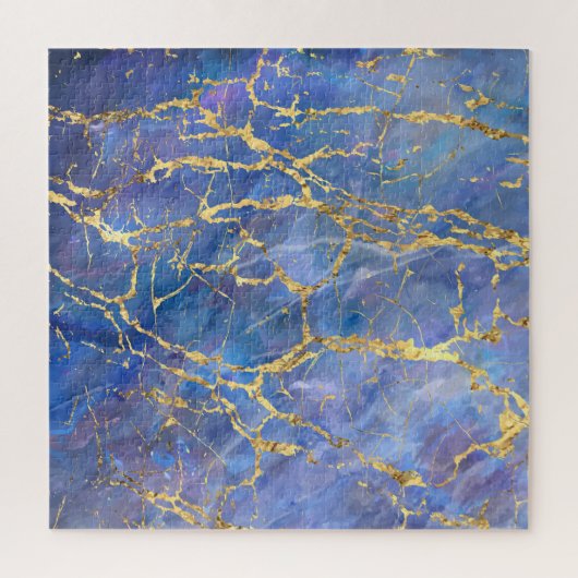 Puzzle Texture Abstraite en marbre bleu (Vertical)