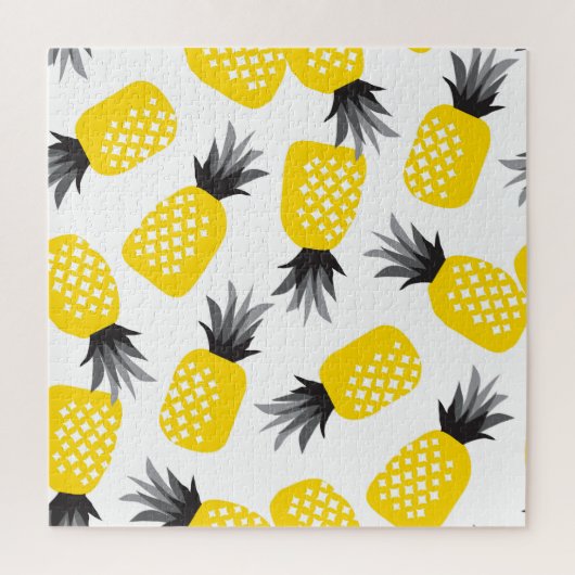 Puzzle Texture ananas, Motif d'été Vintage. (Vertical)