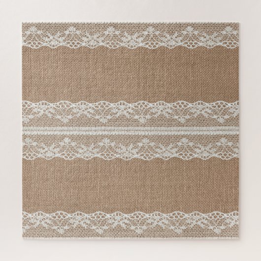 Puzzle Texture de dentelle blanche Brown (Vertical)