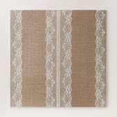 Puzzle Texture de dentelle blanche Brown (Horizontal)
