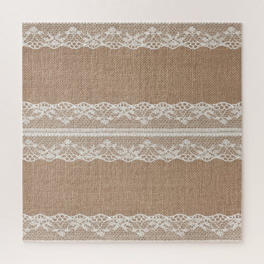 Puzzle Texture de dentelle blanche Brown (Vertical)