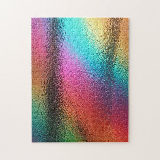 Puzzle Texture de verre arc-en-ciel ondulé iridescent (Vertical)