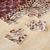 Puzzle Texture de vêtement, motif de serpent géométrique. (Côté)