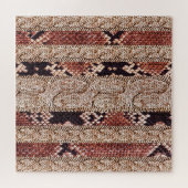 Puzzle Texture de vêtement, motif de serpent géométrique. (Horizontal)