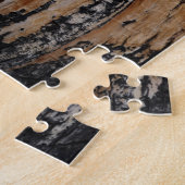 Puzzle Texture d'écorce d'arbre brûlé (Côté)