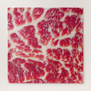 Puzzle Texture du steak de boeuf marbré Closeup