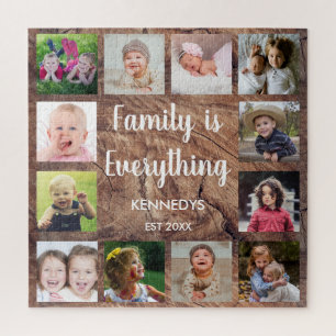 Puzzle Texture en bois rustique 12 Famille de collages ph