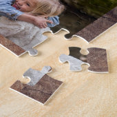 Puzzle Texture en bois rustique 12 Photo Famille Collage (Côté)