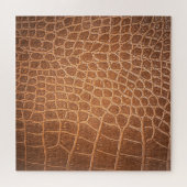 Puzzle Texture En Cuir Brown, Utilisation Arrière - plan. (Horizontal)