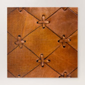 Puzzle Texture en cuir, détails de selvage naturel. (Horizontal)