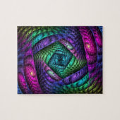 Puzzle Texture en spirale de fractale d'arc-en-ciel (Horizontal)
