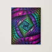 Puzzle Texture en spirale de fractale d'arc-en-ciel (Vertical)