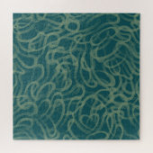 Puzzle Texture étouffée complexe, abstraite turquoise (Horizontal)