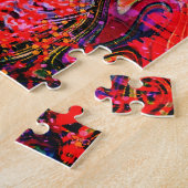 Puzzle Texture florale rouge (Côté)