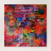 Puzzle Texture florale rouge (Horizontal)