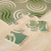 Puzzle Texture géométrique de l'enchevêtrement vert (Côté)