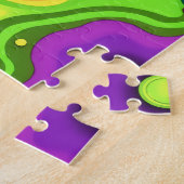 Puzzle Texture Iridescente vibrante - Art fluide Abstrait (Côté)