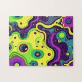 Puzzle Texture Iridescente vibrante - Art fluide Abstrait (Horizontal)