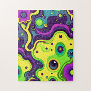Puzzle Texture Iridescente vibrante - Art fluide Abstrait