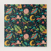 Puzzle Texture Motifs Aliens Rockets Space (Vertical)