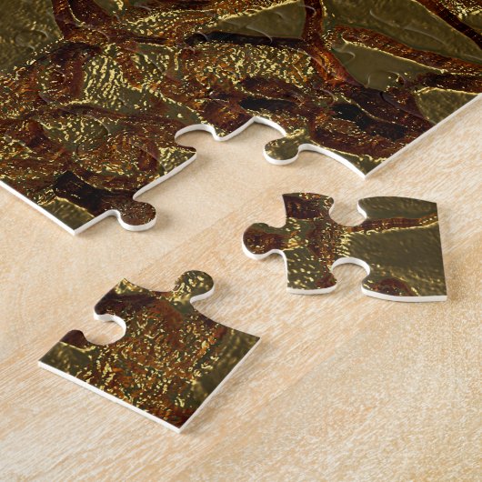 Puzzle Texture Or de luxe : Élégance 3D (Côté)