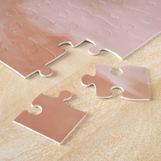 Puzzle Texture or en marbre rose liquide (Côté)