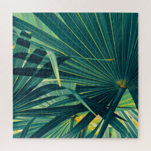 Puzzle Texture tonique à feuille de palme striée