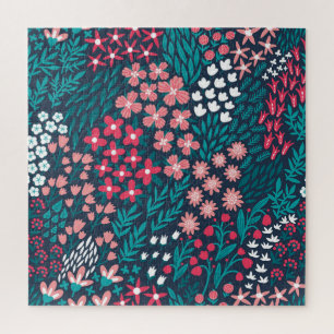 Puzzle Texture vintage Fleur sans joint.