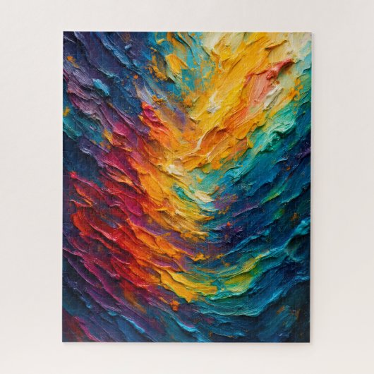 Puzzle Textured Colorful Painting (Vertical)