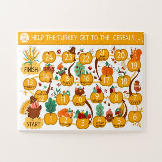 Puzzle Thanksgiving Aidez La Turquie À Trouver L'avoine C (Horizontal)