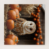 Puzzle Thanksgiving Citrouille Harvest Barn Owl (Horizontal)