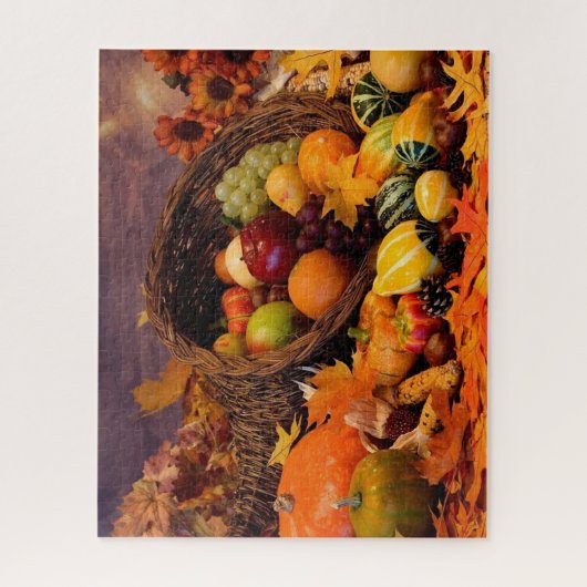 Puzzle Thanksgiving Cornucopia (Vertical)