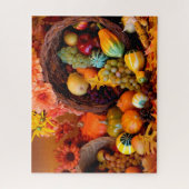 Puzzle Thanksgiving Cornucopia (Vertical)
