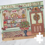 Puzzle Thanksgiving Holiday Antique Store avec écureuils<br><div class="desc">Ce puzzle d'art d'aquarelle d'origine abrite une belle boutique d'antiquités d'automne avec une vitrine remplie de plats vintages et des décorations de Thanksgiving. Quelques mignons écureuils qui se baladent à l'extérieur dans la brise automnale en font un design saisonnier parfait. Ce puzzle fait une merveilleuse activité pour la famille et...</div>