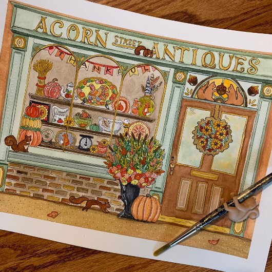 Puzzle Thanksgiving Holiday Antique Store avec écureuils