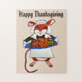 PUZZLE THANKSGIVING MOUSE PILGRIM (Vertical)