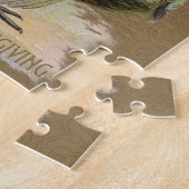 Puzzle Thanksgiving Turquie Drôle salutations Vintages (Côté)