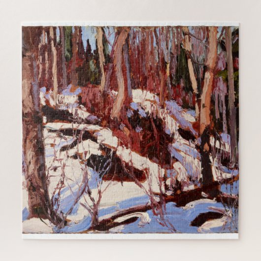 Puzzle Thaw in the Woods, peinture d'art (Vertical)