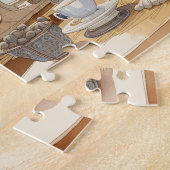 Puzzle Thé à boire à la chatte orange (Côté)