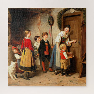 Puzzle The Birthday Cake, vintage painting