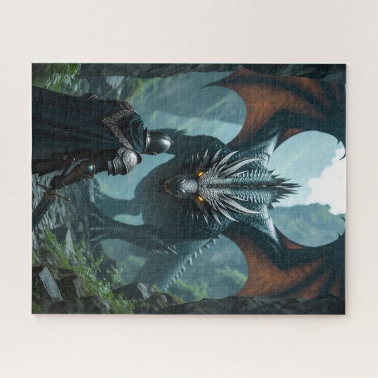 Puzzle The Confrontation knight vs dragon (Horizontal)