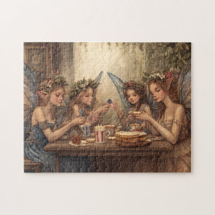 Puzzle Thé de fées du 14 juillet Vintage Cottagecore Patr