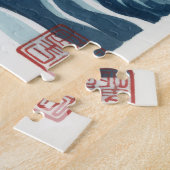 Puzzle The Great Wave off Kanagawa with Cute Kittens (Côté)